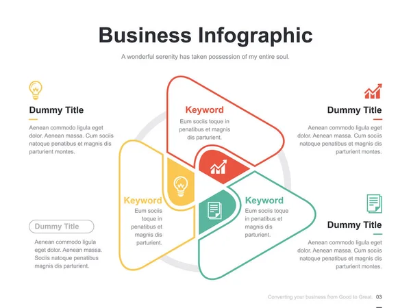 Modelo Slide Vetorial Brochura Apresentação Negócios Plana Com Diagramas Cores — Vetor de Stock