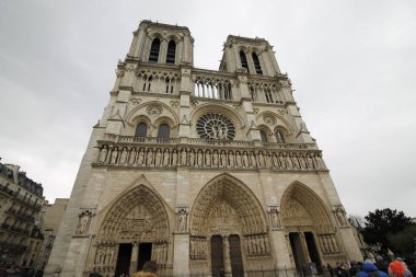 Paris, Fransa'da Notre Dame Katedrali. Bir ortaçağ Katolik Katedrali Notre Dame de PARI olduğunu