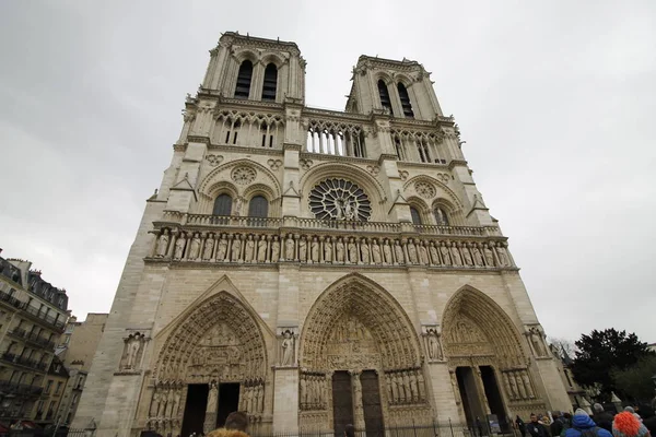 Katedrális Notre Dame Párizs Franciaország Notre Dame Pari Egy Középkori — Stock Fotó