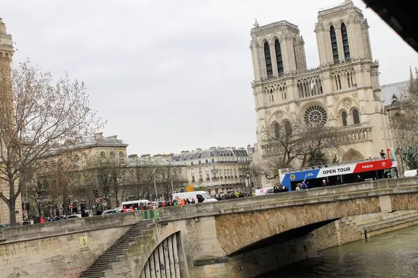 Katedrális Notre Dame Párizs Franciaország — Stock Fotó