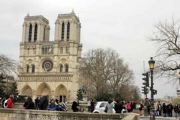 Katedra Notre Dame Paryż Francja — Zdjęcie stockowe