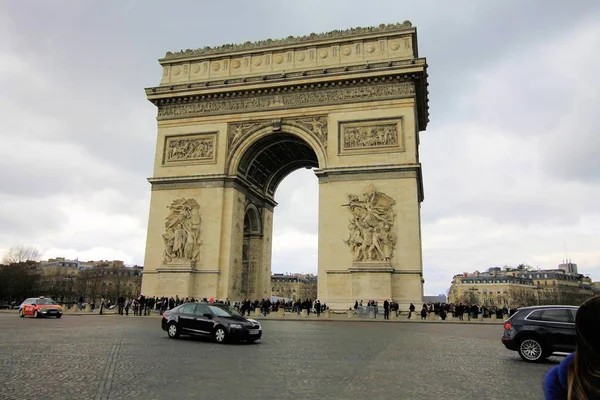 凱旋門 シャルル ゴール エトワール広場の凱旋門パリフランス — ストック写真