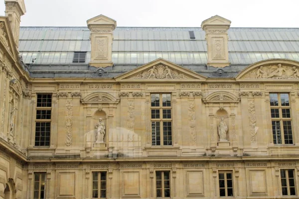 Vista Del Edificio Del Louvre Museo Del Louvre Museo Del — Foto de Stock