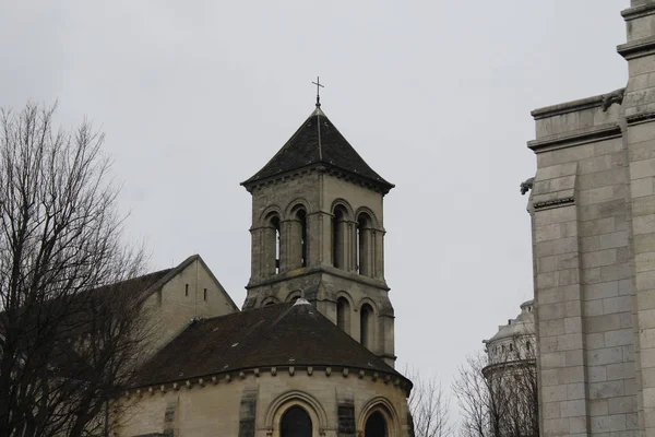 Die Sacre Coeur Basilika Paris Auf Dem Gipfel Des Berges — Stockfoto