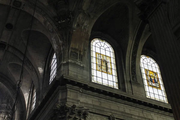 París Francia 2018 Vidrieras Notre Dame París — Foto de Stock