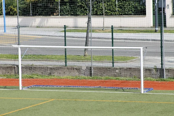Gol Fútbol Campo Deportes —  Fotos de Stock