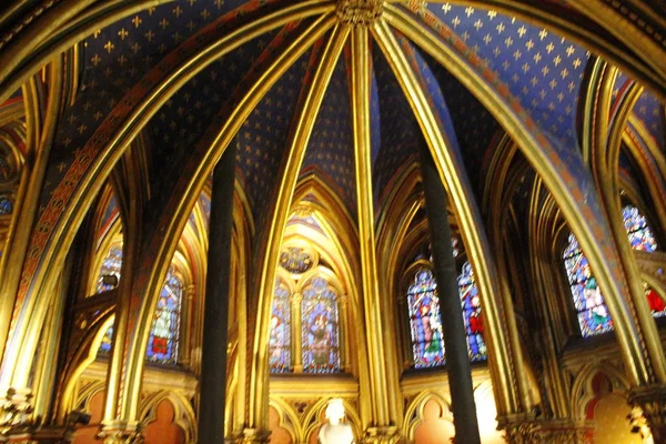 Sainte Chapelle Heliga Kapell Paris Sainte Chapelle Medeltida Gotiska Slottskyrkan — Stockfoto
