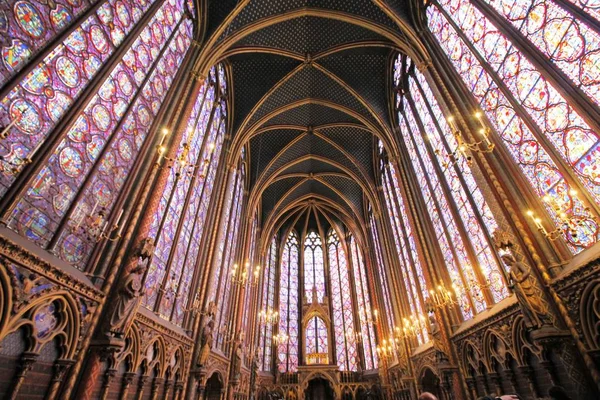 Kaple Svatého Sainte Chapelle Paříži Sainte Chapelle Královská Středověké Gotické — Stock fotografie