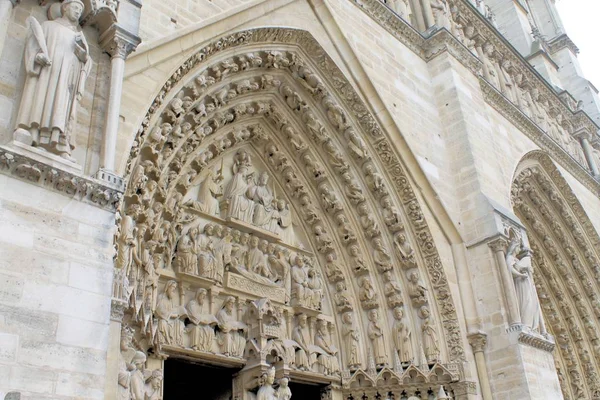 Katedrála Notre Dame Paříži Notre Dame Pari Středověké Katolické Katedrály — Stock fotografie