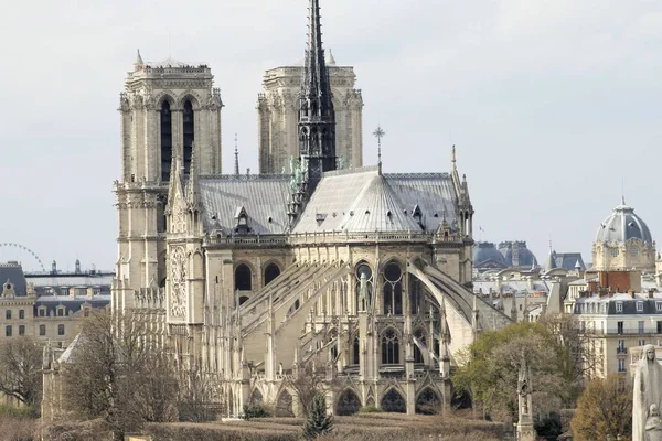 Katedrális Notre Dame Párizs Franciaország Notre Dame Pari Egy Középkori — Stock Fotó