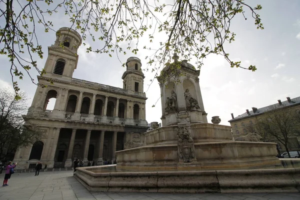 Saint Sulpice Ist Eine Römisch Katholische Kirche Paris Auf Der — Stockfoto