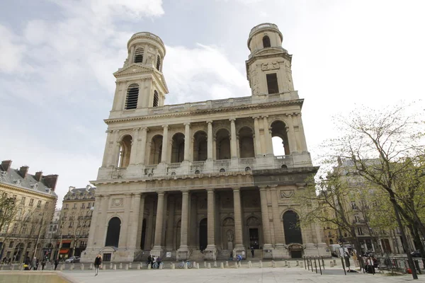 Saint Sulpice Paris Roma Katolik Kilisesidir — Stok fotoğraf