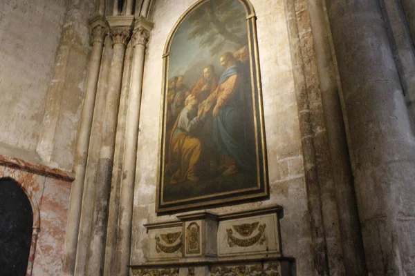 Interior Dari Saint Sulpice Adalah Sebuah Gereja Katolik Roma Paris — Stok Foto