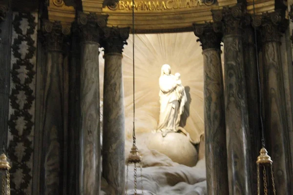 Interior Saint Sulpice Una Iglesia Católica París Lado Este Del — Foto de Stock