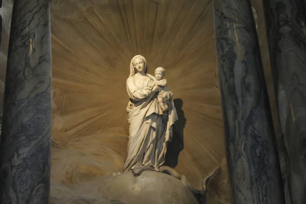 Interno Del Saint Sulpice Una Chiesa Cattolica Romana Parigi Sul — Foto Stock