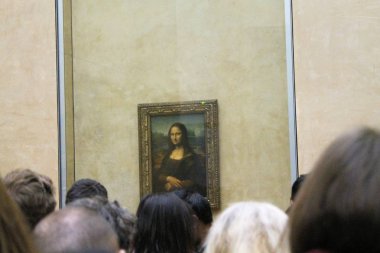 Paris, Fransa -04/06/2018: Leonardo Davinci'nın 
