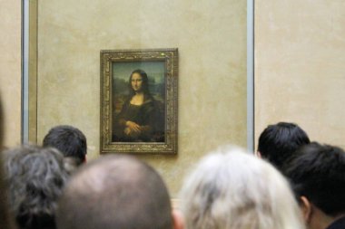 Paris, Fransa -04/06/2018: Leonardo Davinci'nın 