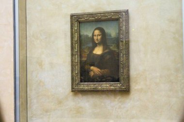 Paris, Fransa -04/06/2018: Leonardo Davinci'nın 