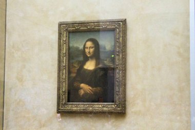 Paris, Fransa -04/06/2018: Leonardo Davinci'nın 