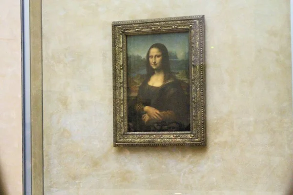 París Francia 2018 Mona Lisa Leonardo Davinci Museo Del Louvre —  Fotos de Stock