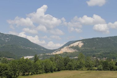 Botticino Kuzey İtalya'da mermer ocakları ile Dağları