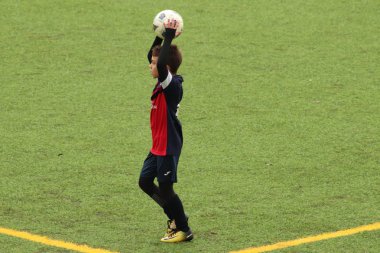 Brescia, İtalya - 01 Kasım 2018: çocuklar Şampiyonası'nda genç futbolcular için oyun