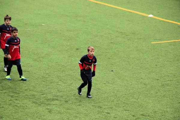 Brescia Italia Noviembre 2018 Niños Jugando Campeonato Para Los Jóvenes —  Fotos de Stock