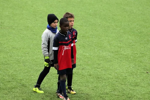 Brescia Italia Novembre 2018 Bambini Giocano Campionato Giovani Calciatori — Foto Stock