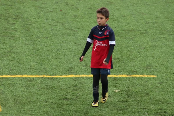 Brescia Italy November 2018 Children Playing Championship Young Footballers — Stock Photo, Image