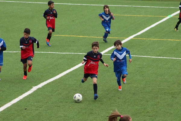 Brescia Italia Noviembre 2018 Niños Jugando Campeonato Para Los Jóvenes —  Fotos de Stock