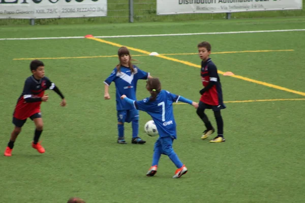 Brescia Italia Noviembre 2018 Niños Jugando Campeonato Para Los Jóvenes — Foto de Stock