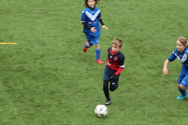 Brescia Italia Novembre 2018 Bambini Giocano Campionato Giovani Calciatori — Foto Stock