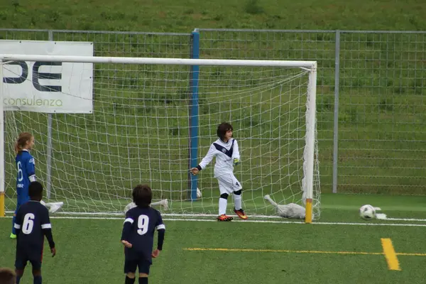 Brescia Italia Noviembre 2018 Niños Jugando Campeonato Para Los Jóvenes —  Fotos de Stock