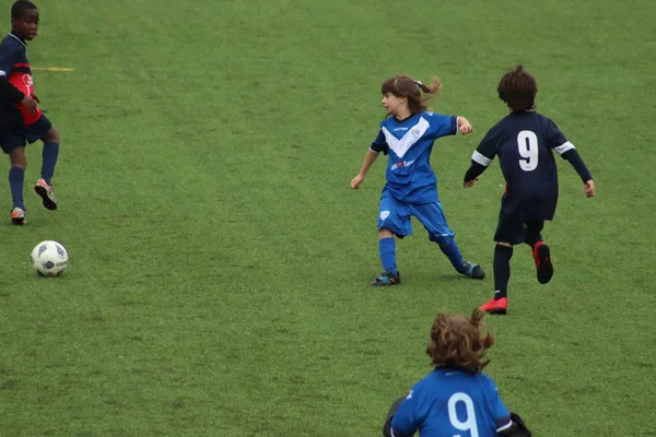 Brescia Italia Noviembre 2018 Niños Jugando Campeonato Para Los Jóvenes —  Fotos de Stock