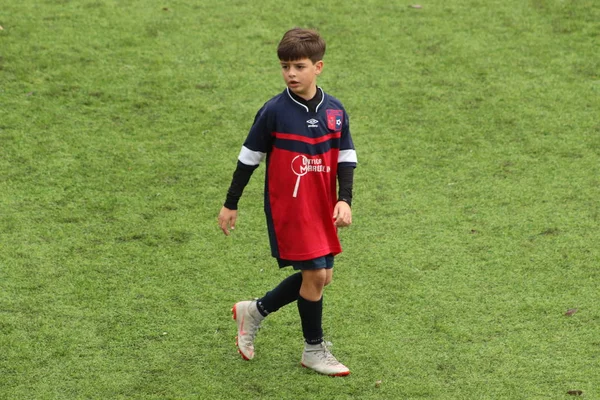 Brescia Italy November 2018 Children Playing Championship Young Footballers — Stock Photo, Image