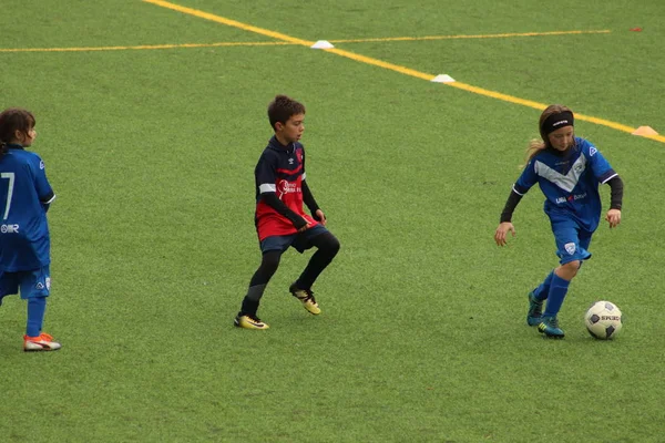 Brescia Italia Noviembre 2018 Niños Jugando Campeonato Para Los Jóvenes — Foto de Stock