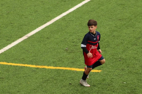 Brescia Italy November 2018 Children Playing Championship Young Footballers — Stock Photo, Image