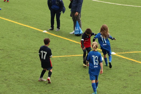 Брешиа Италия Ноября 2018 Года Дети Играющие Чемпионате Юных Футболистов — стоковое фото