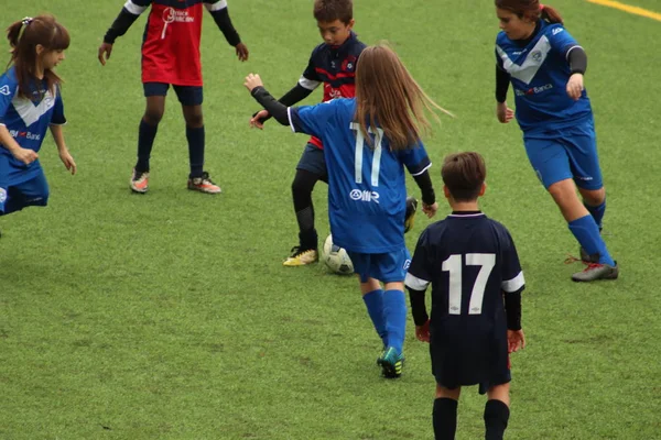 Brescia Italië November 2018 Kinderen Spelen Het Kampioenschap Voor Jonge — Stockfoto