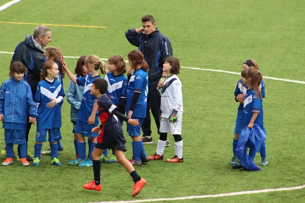 Brescia Italien November 2018 Barn Leker Mästerskapet För Unga Fotbollsspelarna — Stockfoto