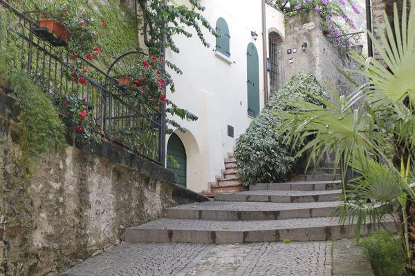 Old Architecture Limone Sul Garda Garda Lake Brescia Lombardy Italy — Stock Photo, Image