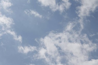 Bulutlu mavi gökyüzünün arka planı