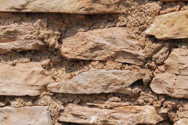 taş tuğla ile antik duvar