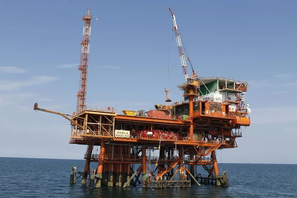 Offshore Olie Gasproductie Platform Oceaan — Stockfoto