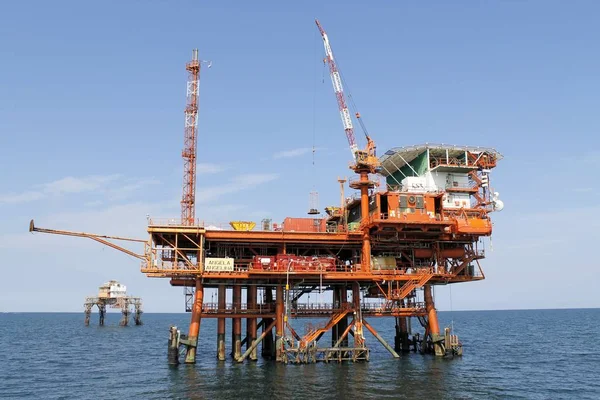 Offshore Olie Gasproductie Platform Oceaan — Stockfoto