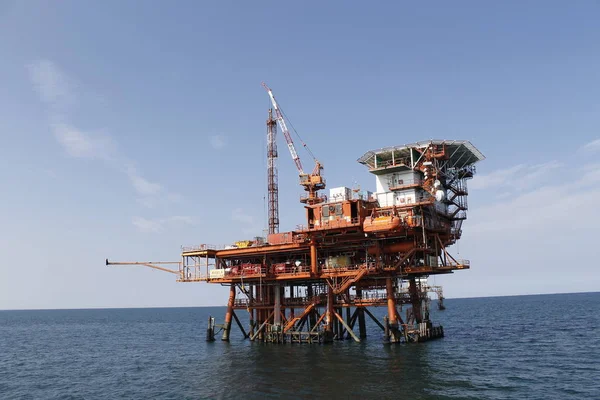 Offshore Olie Gasproductie Platform Oceaan — Stockfoto