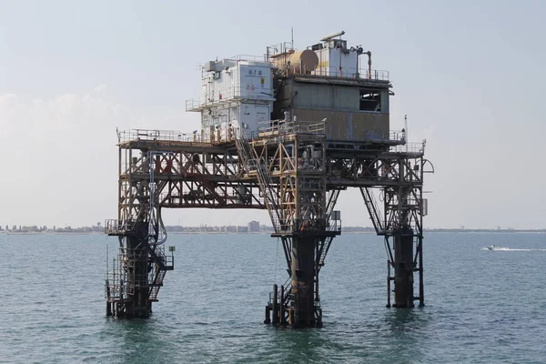 Offshore Olie Gasproductie Platform Oceaan — Stockfoto