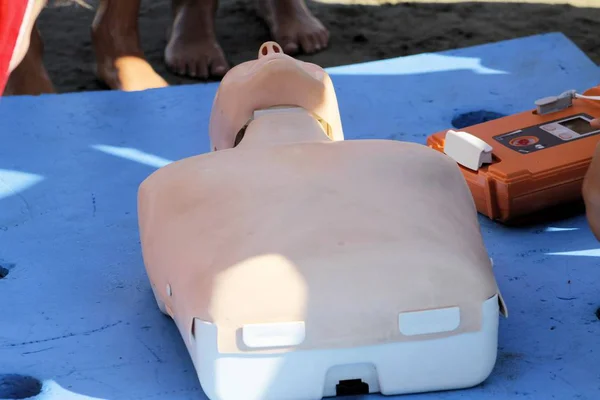 First Aid Training Cardiac Massage Cardiopulmonary Resuscitation Cpr Training — Stock Photo, Image