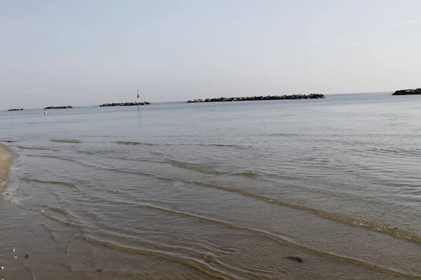 Küste Des Strandes Der Adria Italien — Stockfoto