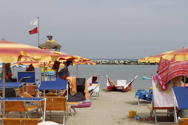 Пляжі Узбережжі Адріатичного Моря Італії — стокове фото